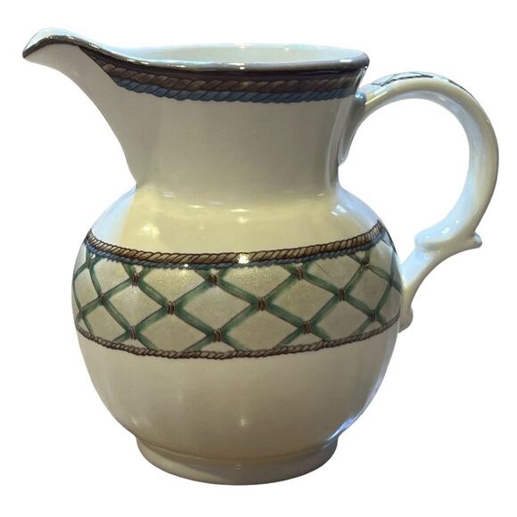 Mikasa Country Lattice Creamer Small Pitcher Replacement Cream Green Cottage Tea - Picture 1 of 8